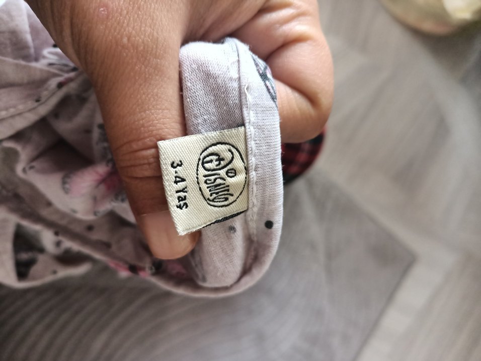 Kelebek Baskılı Uzun Kollu Gri Kız Tişörtü - Görsel 3