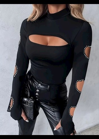 Siyah bluz, Uzun Kollu, Gösterişli - Görsel 3