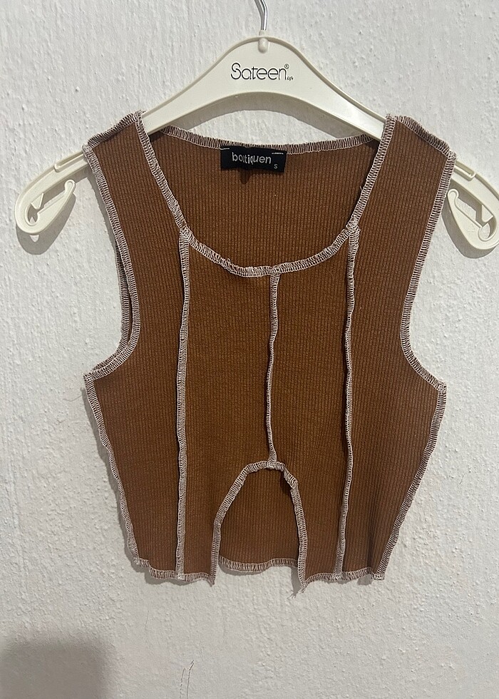 Askılı Crop Bluz - Görsel 3