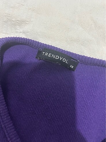 xs Beden mor Renk Crop Bluz