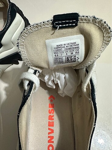 38 Beden siyah Renk Converse spor ayakkabı