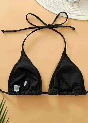 Diğer Siyah İp Askılı Kadın Bikini Üstü