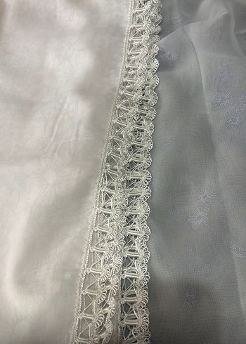 Tığ oyası beyaz yazma yemeni - Görsel 2