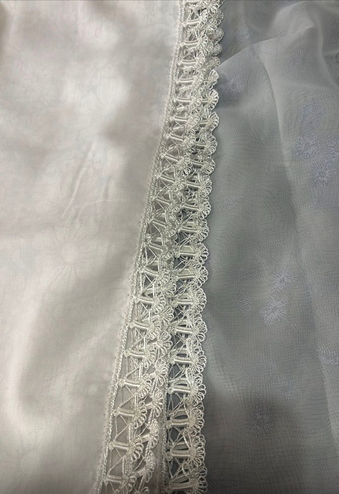 Tığ oyası beyaz yazma yemeni - Görsel 2