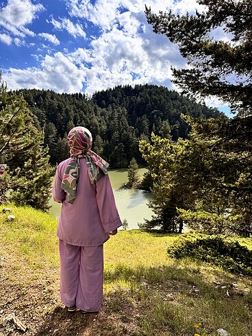 Diğer Lila kimono keten takım