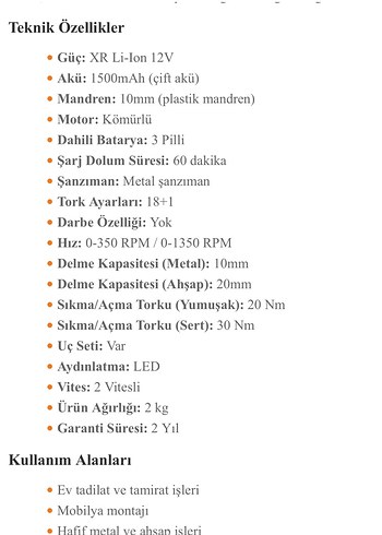Beden Renk Kırmızı Kablosuz Matkap Seti