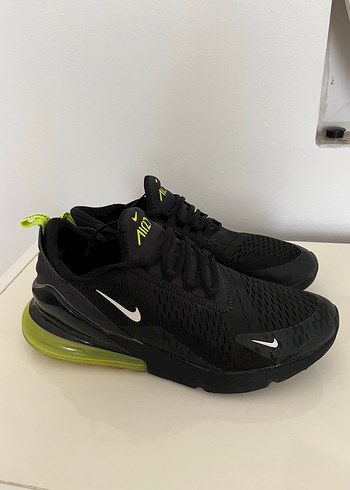 Siyah Spor Erkek Sneaker Sarı Detaylı
