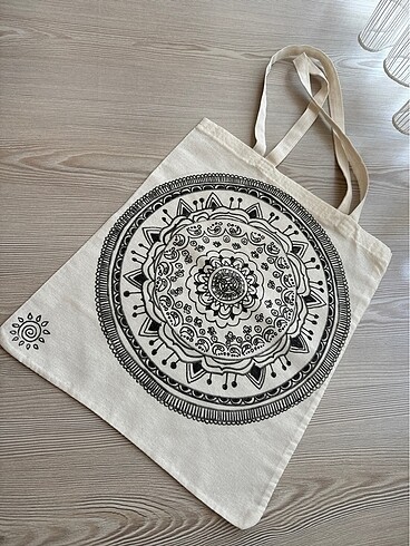  Beden Mandala desenli bez çanta