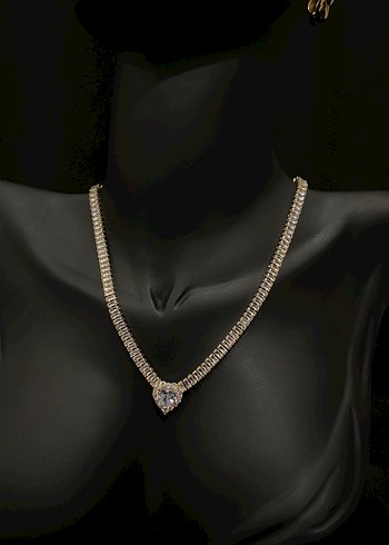 Detaylı Parlak Altın Mini Kolye - Görsel 2