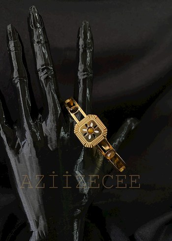 Çelik taş detaylı kelepçe - Görsel 2