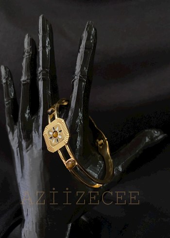 Çelik taş detaylı kelepçe - Görsel 3