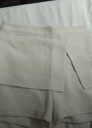 Bej tüvit Mini Kadın Şort etek - Görsel 3