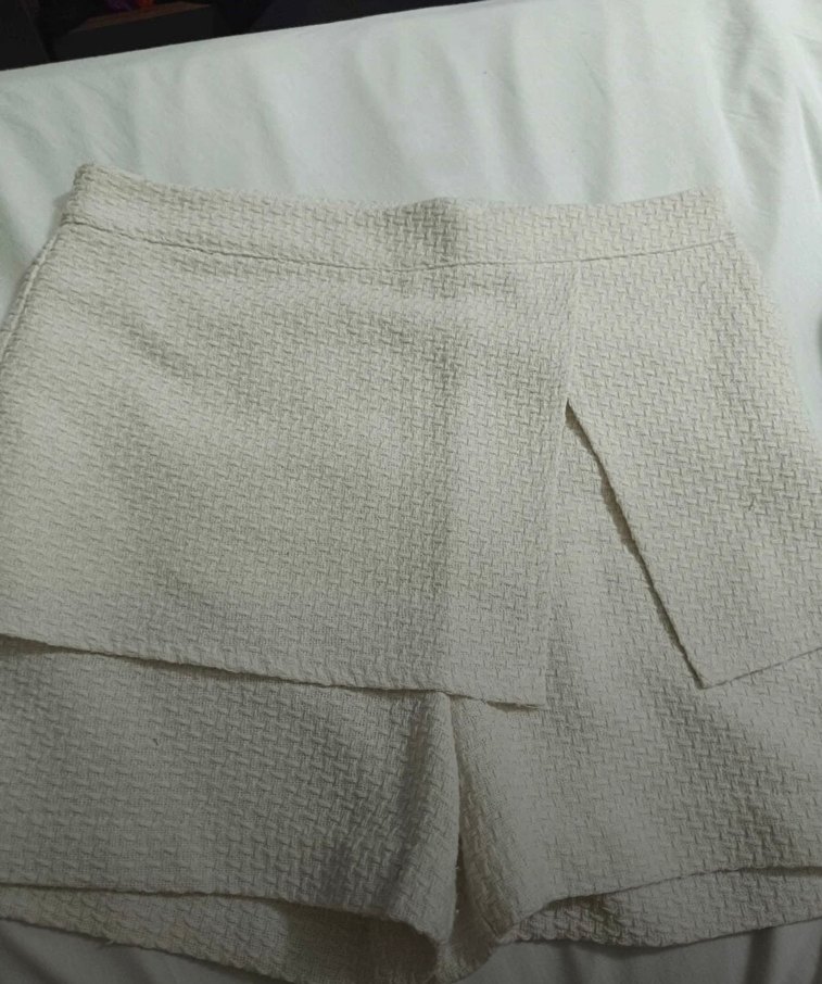 Bej tüvit Mini Kadın Şort etek - Görsel 3