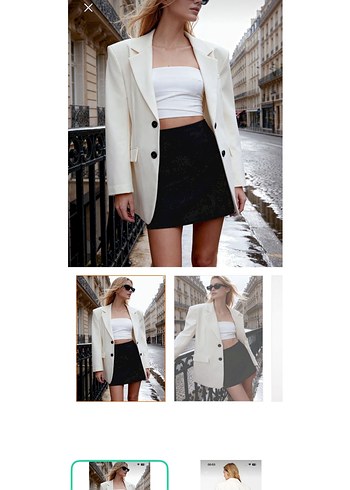 Trendyol & Milla Ekru Oversize Blazer Ceket
