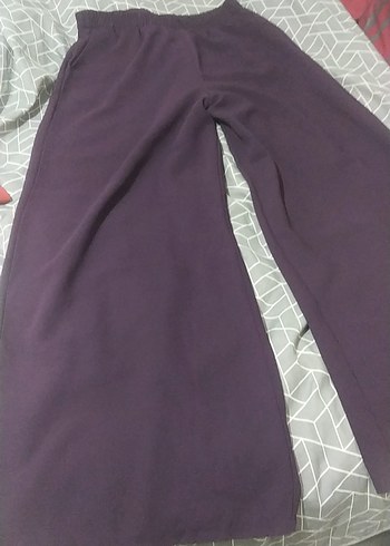 Mor Rahat Kesim Kadın Kumaş Pantolon
