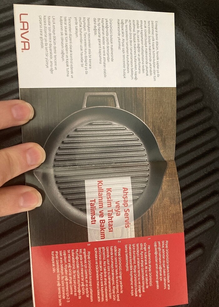 lava döküm tava saplı 28 cm - Görsel 2