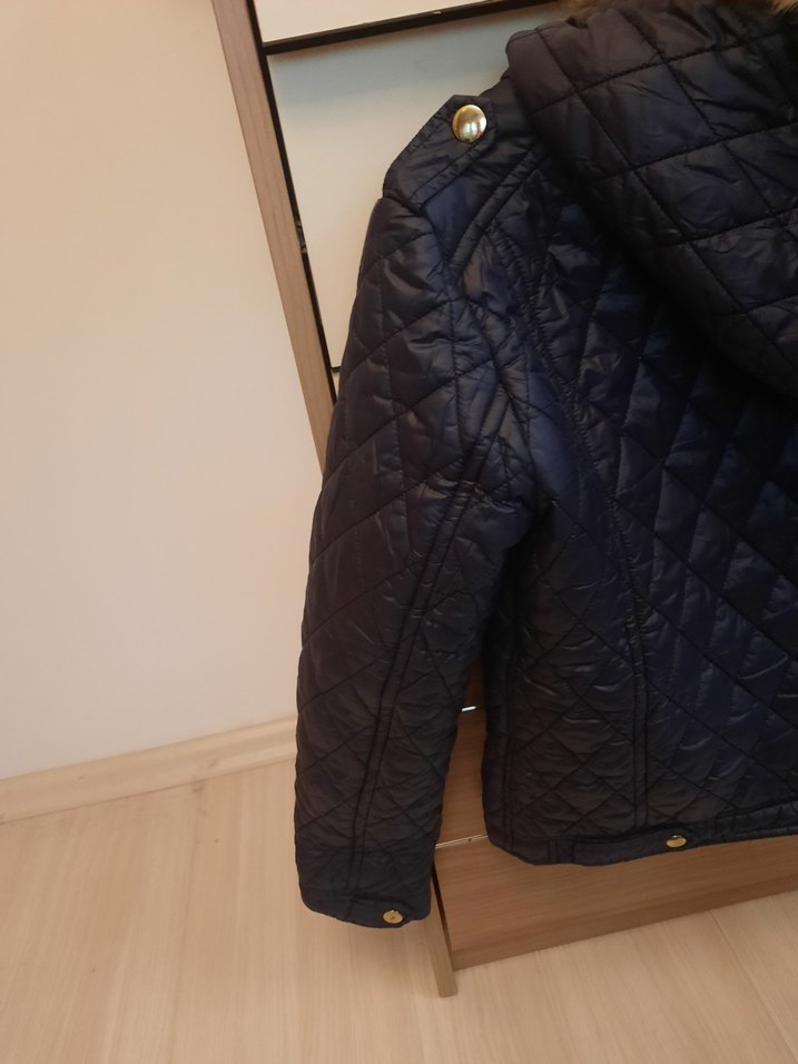 Kürk Detaylı Kahverengi Deri Kadın Ceket - Görsel 2