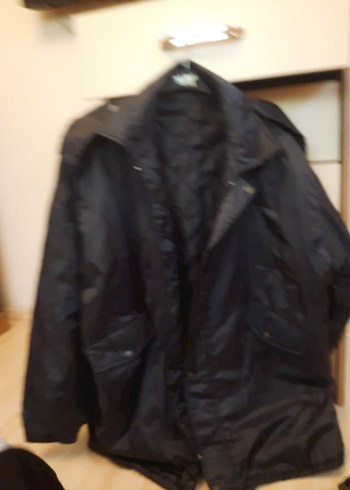 Siyah Düğmeli Erkek Midi Mont çok kalın değil - Görsel 2