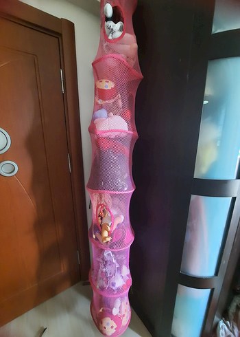 Renkli Pembe Askılı Dolap Organizeri