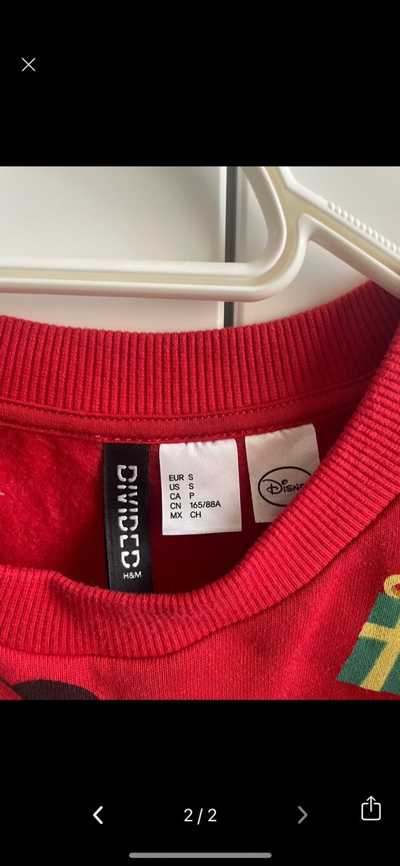 Kız Çocuk Kırmızı Uzun Kollu Baskılı Sweatshirt - Görsel 2