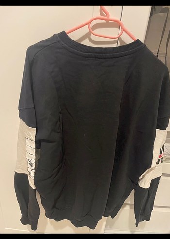 Kadın Siyah Baskılı Uzun Kollu Sweatshirt - Görsel 2