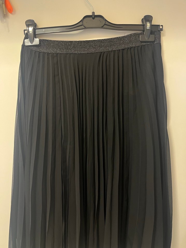 Kadın Siyah Uzun Pilili Etek - Görsel 2