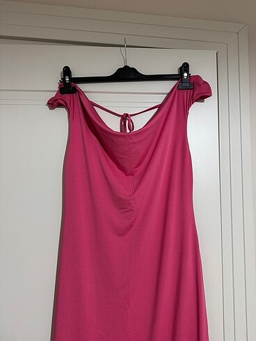38 Beden pembe Renk ASOS Sırt Dekolteli Pembe Elbise