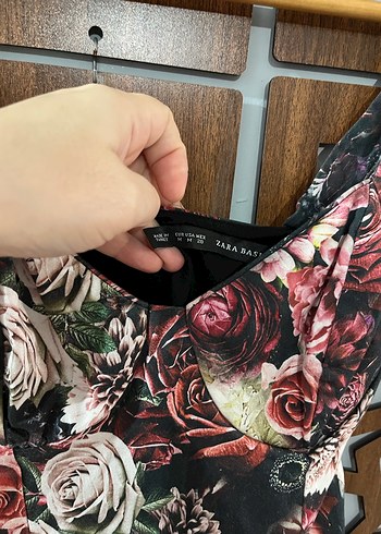 Zara Çiçek Desenli Midi Elbise - Görsel 6