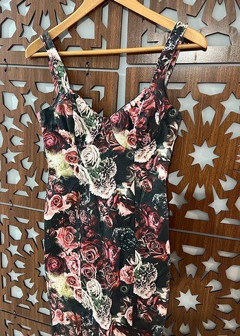 Zara Çiçek Desenli Midi Elbise - Görsel 5
