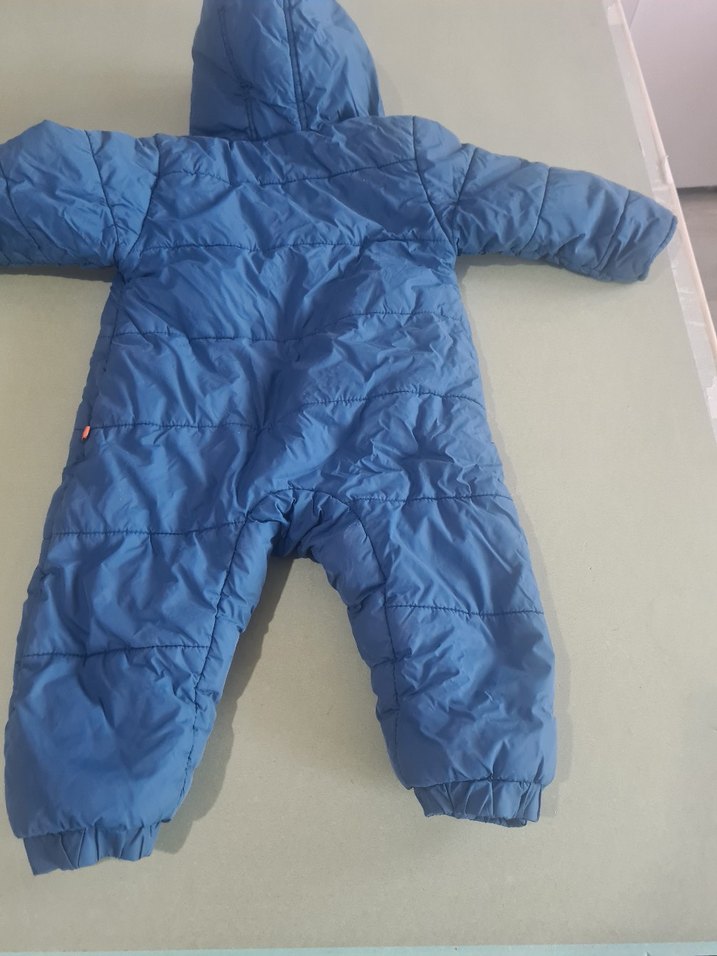 Mavi Fermuarlı Bebek Kayak Tulumu - Görsel 4