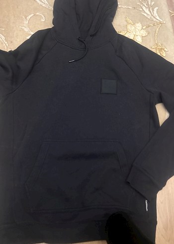 Siyah Kapüşonlu Sweatshirt