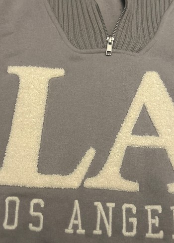 Koton Gri Kadın Fermuarlı Sweatshirt, Uzun Kollu