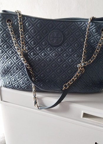 Tory Burch Zincir Detaylı Gri Deri Kadın Çanta
