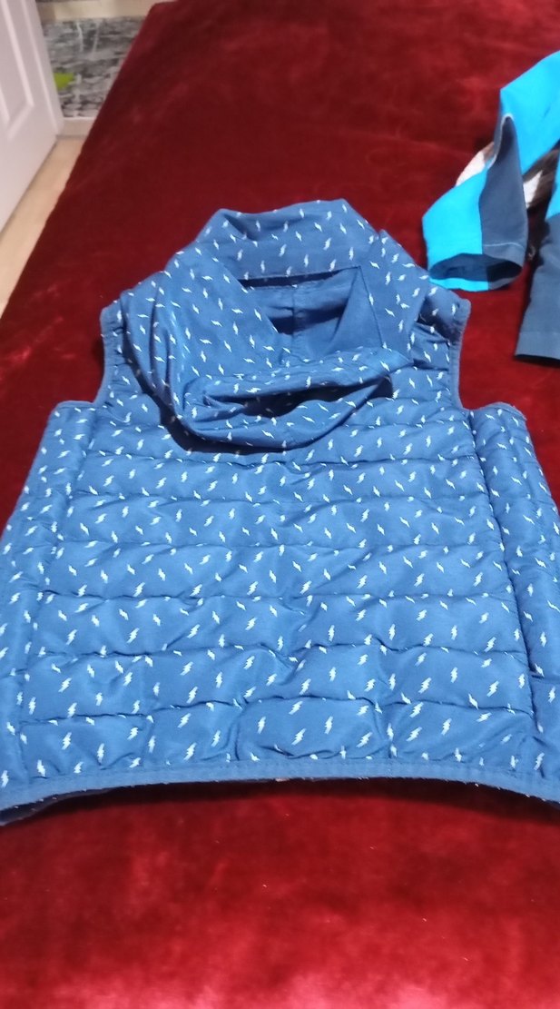 Mavi Erkek Çocuk Fermuarlı Yelek - Görsel 3