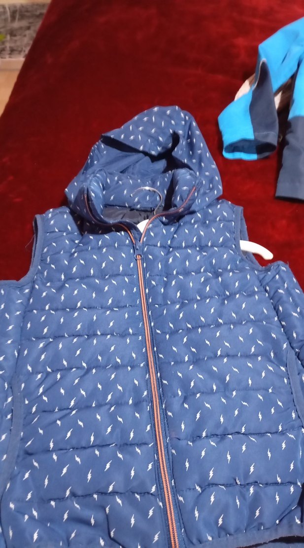 Mavi Erkek Çocuk Fermuarlı Yelek - Görsel 2