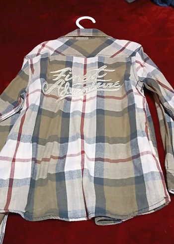 Düğmeli Erkek Çocuk Ekose Gömlek - Görsel 4