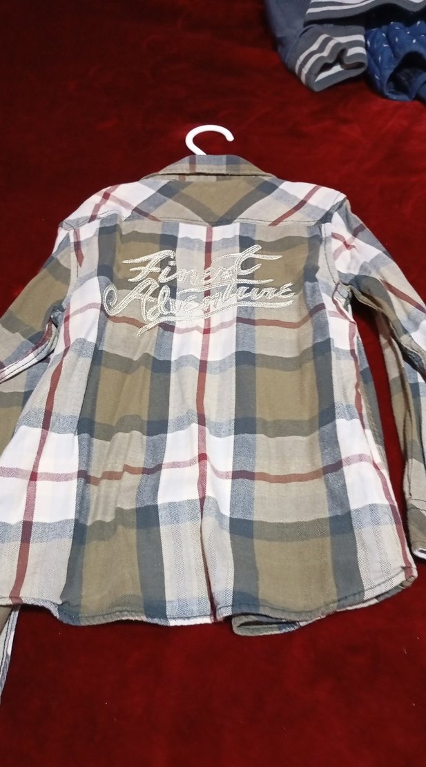 Düğmeli Erkek Çocuk Ekose Gömlek - Görsel 4