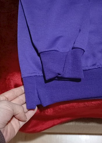 Mor Uzun Kollu Kadın Sweatshirt - Görsel 2