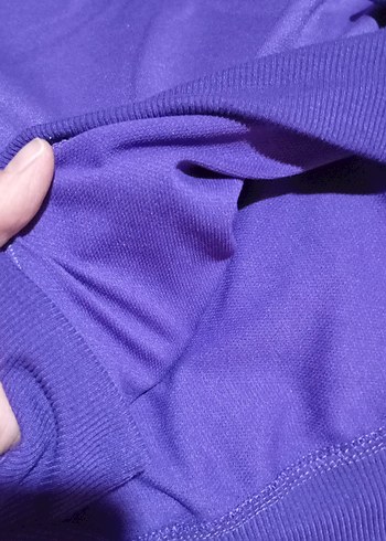 Mor Uzun Kollu Kadın Sweatshirt - Görsel 4