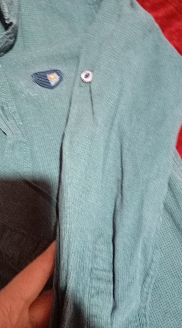 Erkek Çocuk Mavi Düğmeli Keten Gömlek - Görsel 2