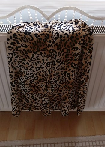 Leopar Desenli Uzun Kadın Etek - Görsel 4