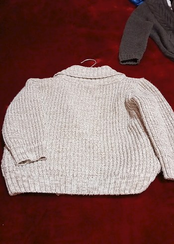 Erkek Çocuk Bej Örgü Hırka - Görsel 5