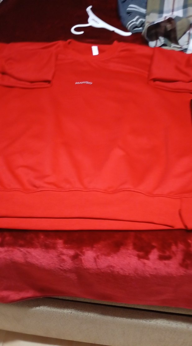 Kırmızı Kadın Sweatshirt Uzun Kollu - Görsel 2