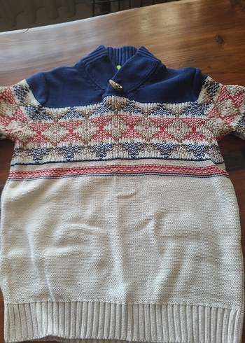 Erkek Çocuk Desenli Triko Kazak - Görsel 3