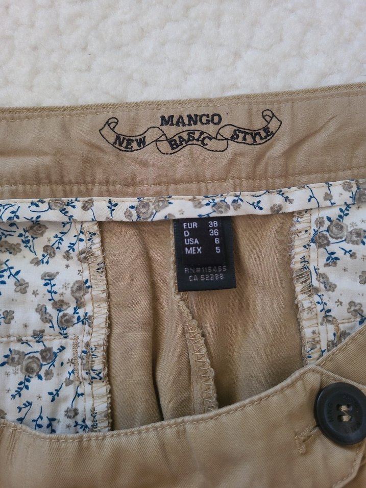 Bej Kadın Kanvas Kumaş Pantolon - Görsel 3