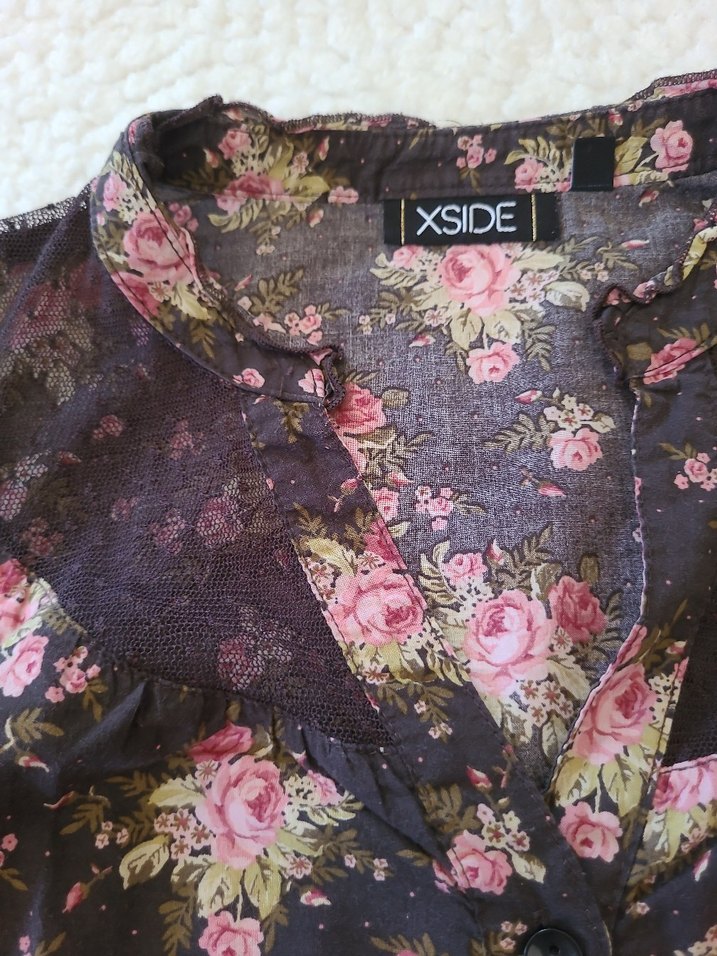 Dantel Detaylı V Yakalı Kadın gomlek xside - Görsel 3