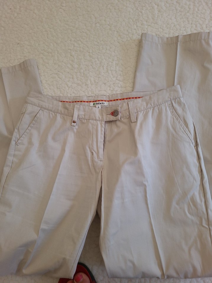 Bej pamuklu Kumaşlı de facto  Pantolon - Görsel 5