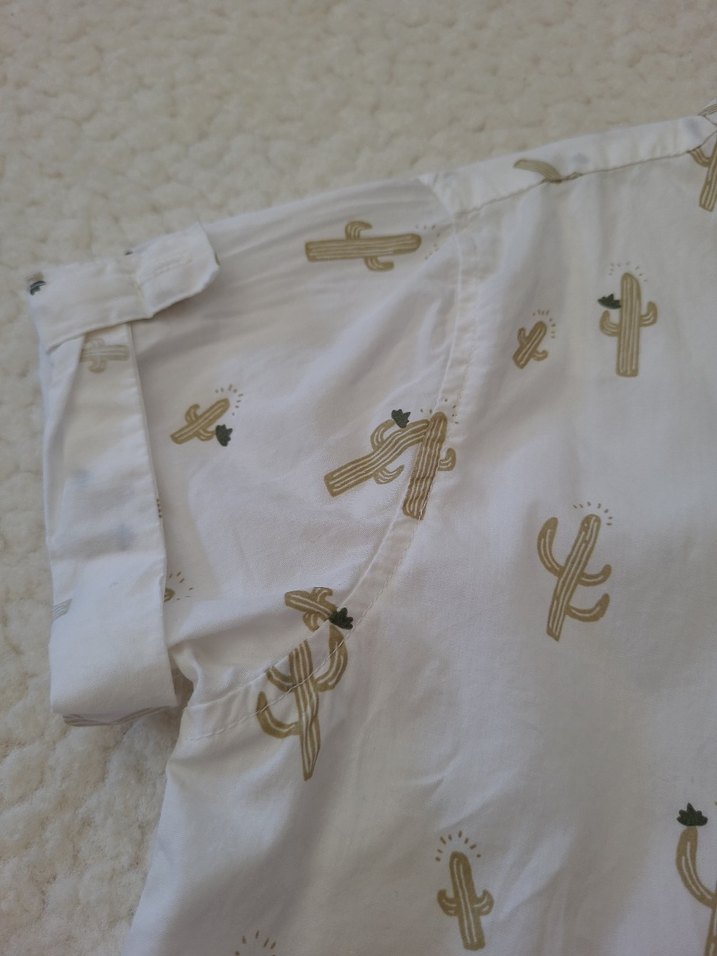 Erkek Çocuk Beyaz Kaktüs Desenli Kısa Kollu Gömlek soo be gomlek - Görsel 4
