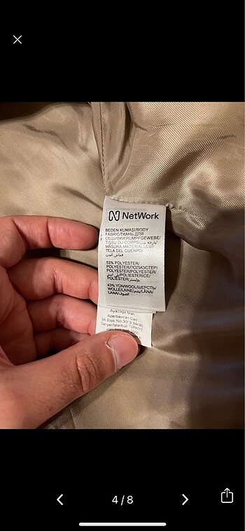 36 Beden camel Renk Network blazer ceket