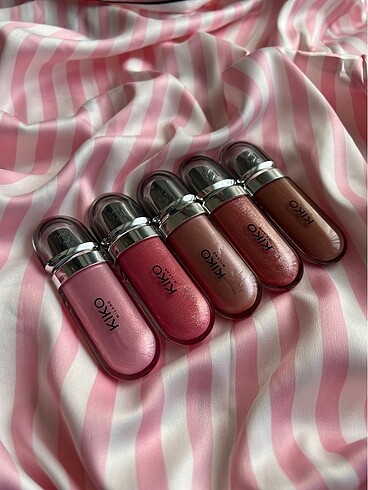 Beden pembe Renk Kiko lip gloss ışıltılı simli